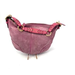 Coach Felt Suede ‘Pink/Gold’ Soho Shoulder Bag